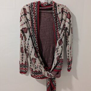H&M Tribal Print Wrap Cardigan